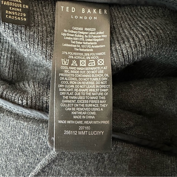 Ted Baker Luciiyy Drawstring Knit Joggers in Charcoal - Picture 7 of 8